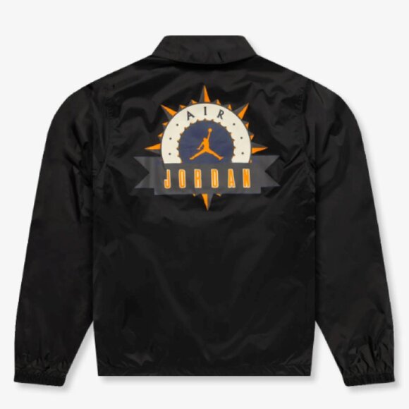 Jordan Flight MVP Men's Full-Zip Woven Jacket Black Large - Picture 1 of 8